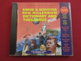 Simon &amp; Schuster New Millennium Dictionary And Thesaurus Plus Pc CD-ROM: 5 Works - £6.87 GBP