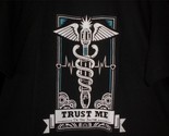 TeeFury Doctor Who XLARGE &quot;The Doctor Is In&quot; Doctor Who Medical Seal BLACK - $15.00