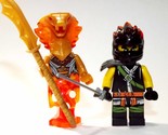Cole and Aspheera Snake Ninjago set of 2 Custom Minifigures - $9.00