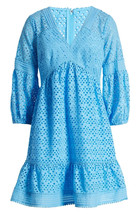 NWT Lilly Pulitzer Lucinda in Zanzibar Blue Tideline Eyelet Dress 8 $268 - $89.10
