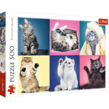 Trefl 500 Piece Jigsaw Puzzle, Kittens, Silly Pets, Cat Collage, Adult Puzzles - $20.99