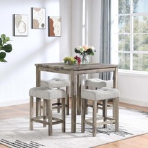 5-Piece Industrial Dining Bar Table &amp; Chairs Set for Living Room - $316.99