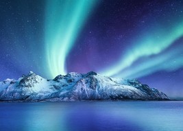 Beautiful Northern Lights Aurora Borealis 8X10 Glossy Photo - £7.18 GBP