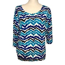Cato Cardigan Sweater Womens XL Used Blue Black - $12.87