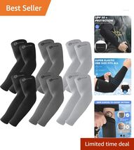 UV Sun Protection Arm Sleeves for Men, Women &amp; Teens - 6 Sizes Included - $32.62