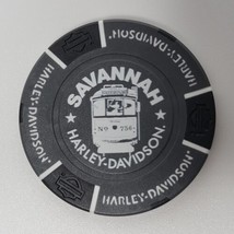 Harley Davidson Poker Chip - Savannah GA - Gray (on River St.) - £3.89 GBP