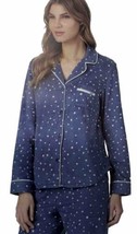 DKNY Women’s Microfleece 2 Piece Pajamas Set~Blue White Polka Dots - L - £38.56 GBP