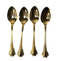 FB Rogers Golden Plated Electroplate American Chipendale Flatware 4 Spoons Tsp - $14.03