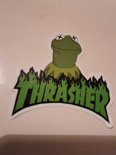 Primary image for Sticker Decal Vinyl Laptop Binder Cup Car 3" Thrasher Kermit The Frog Logo
