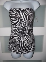 No Boundaries Zebra Print Tube Top Size S (3/5) Women&#39;s NEW - $16.56