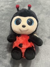 Ty Silks Beanie Boo Izzy Lady Bug 6 Inch Plush Stuffed Animal Toy Big Eyes - £9.55 GBP