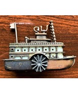Pencil Sharpner vintage miniature steamboat Mark Twain die cast pencil s... - $11.50