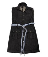 Calvin Klein Jeans Sporty Sleeveless Button Front Belted Denim Dress Wom... - £19.16 GBP