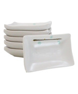 Pack Of 6 Rectangular Yukino Hana Snowflakes Melamine Condiment Sauce Di... - €23,15 EUR
