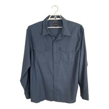 Patagonia Mens Shirt Size xx1 Button Down Gray Snaps Long Sleeve Pockets - $31.79