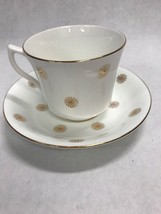 1960 Tea coffee cup Porcelain England English Castle Staffordshire starburst - £32.84 GBP