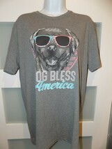 Unbranded Grey SS T-Shirt  "Dog Bless America" Size XL Women's NWOT - $18.00