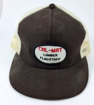 Vintage Snapback Hat CAL-MART Lumber Flagstaff Lumber Brown White Mesh T... - £11.72 GBP