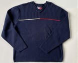 Mens Tommy Hilfiger Pullover V-Neck Sweater -Size 2XL - Blue w/ Red Whit... - $15.47