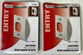 2 PACkS 2 pc.Defender Security Entry Latch Strike E-2457 Nickel Finish - £7.70 GBP