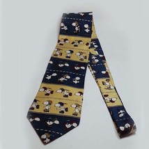 Peanuts Men Dress Silk Tie 4&quot; wide 59&quot; length Made for Blades Print  - £5.36 GBP