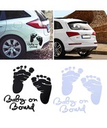 BABY ON BOARD cute Foot Print Vinyl Decal Sticker Car truck Window Bumpe... - €9,49 EUR