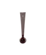PURPLE BUD VASE PAPER WEIGHT ART STUDIO GLASS SINGLE STEM FLOWER BULLICANTE - $27.12