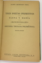 Tres poetas primitivos, Ramon Menendez Pidal - €84,44 EUR