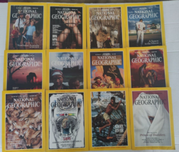 1991 Full Year of National Geographic Magazine with some double map and Holiday - £28.44 GBP