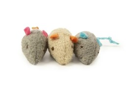SmartyKat Skitter Critters, Plush Mice with Tail Catnip Cat Toy, Qty 3 - $4.95