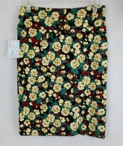 NWT LuLaRoe Cassie Pencil Skirt Black With Roses Design Size XL - £12.35 GBP