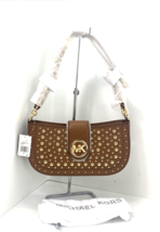 New Michael Kors Bag  Pouchette Carmen XS Leather Shoulder Luggage Brown B2Q - £84.06 GBP
