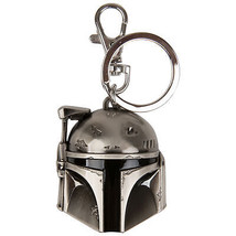 Star Wars Boba Fett Helmet Pewter Keychain Silver - £12.57 GBP