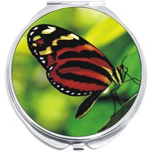 Dark Orange Butterfly Compact with Mirrors - Perfect for your Pocket or ... - $11.76