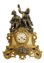 Japy Freres Antique French Bronze Mantle Pendulum Clock Japy Brothers Fr... - $900.00