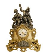 Japy Freres Antique French Bronze Mantle Pendulum Clock Japy Brothers Fr... - $900.00
