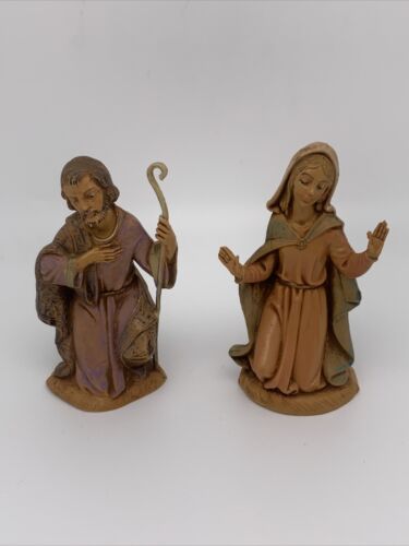 Vtg 1983 Fontanini Nativity Mary & Joseph Depose Italy Set of 2 #52411 #52412 - $25.60