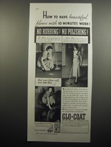 1933 S.C. Johnson Glo-Coat Wax Ad - How to have beautiful floors - £14.62 GBP