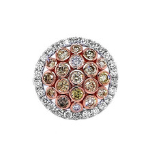 Dimaya 14k Twotone Gold 1.77ct TDW Fancy Multicolor &amp; White Diamond Cluster Ring - £2,058.34 GBP