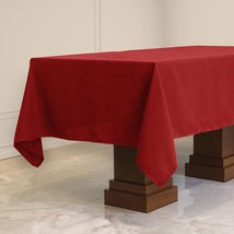 Rectangle Tablecloth 60 x 84 Inch Red Rectangular Table Cloth for 5 Foot... - £25.47 GBP