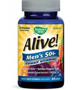 Alive! Men's 50+ Gummy Multivitamins 60 Count ~ Exp 09/2025 - $14.69