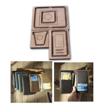 DIY Leather Craft Folded Cardholder Wallet Die Cutting Knife Mold Metal 12.6x8cm - £35.86 GBP