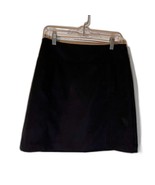 Loft Corpcore Business Casual Black Faux Suede A-Line Skirt w/2 Front Po... - $14.01