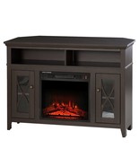 Espresso Electric Fireplace Mantel TV Stand w/ Adjustable Shelves 2 Stor... - $12,842.75 MXN