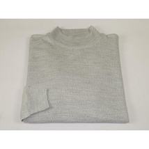 Men PRINCELY Comfortable Merinos Wool Sweater Knits Mock 1011-00 Silver Gray image 3