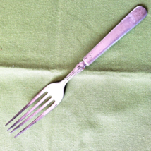 1847 Roger Bros Silverplate Plain Handle Dinner Fork 7 1/2&quot; Unknown Pattern - $5.93