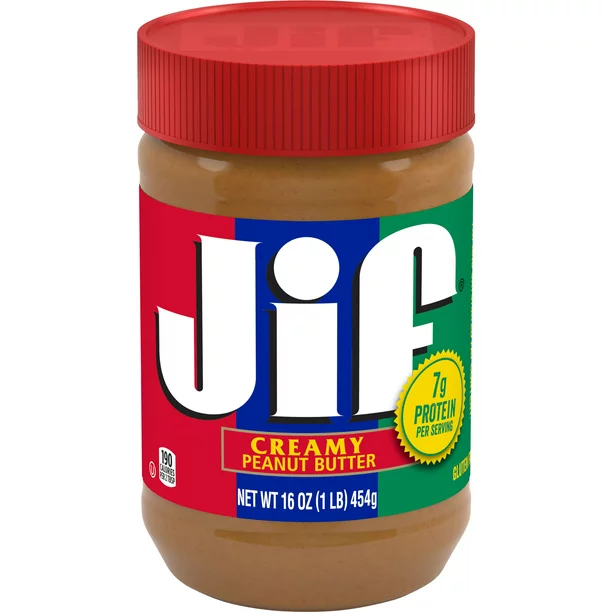 &quot;Jif Creamy Peanut Butter - 16oz Jar (Pack of 4) - Delicious and Nutritious &#39;&#39; - £13.55 GBP