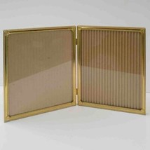 8x10 Double Picture Frame Gold Tone Metal Vintage - £74.01 GBP