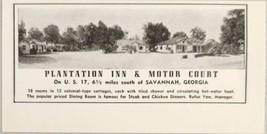 1948 Print Ad Plantation Inn &amp; Motor Court On U.S. 17 Savannah,Georgia - £7.60 GBP