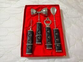 Vintage Bar Cocktail Tools Utensil Set w/Box 4pc Japan Barware - $12.00